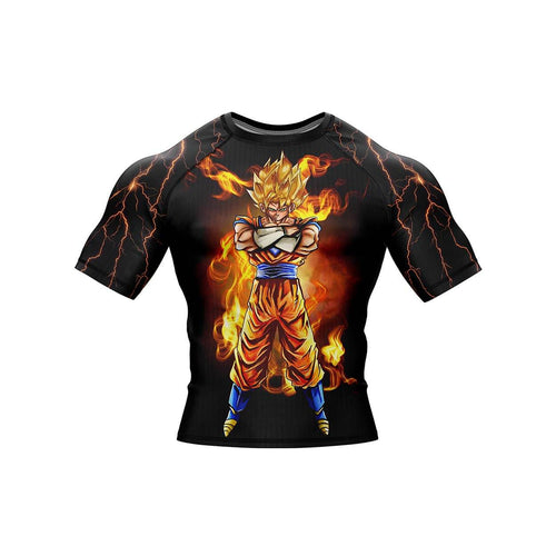 DBZ Goku Half Sleeve BJJ Rashguard